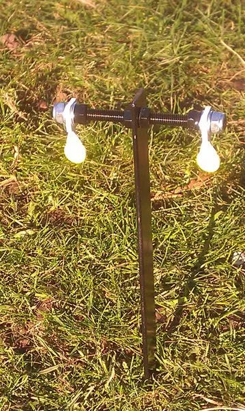 [15DGS] Double Post 15mm Garden Spinner Airgun Target