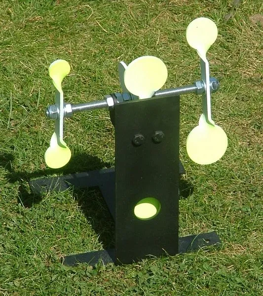 [CR02] Cordless Resetting Airgun Target with Side Spinners