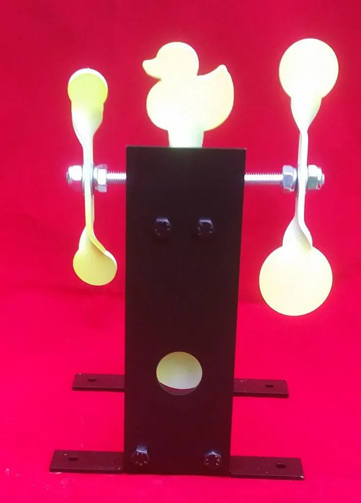 [CR02RubberDuck] Cordless Resetting Airgun Target with Side Spinners Duck