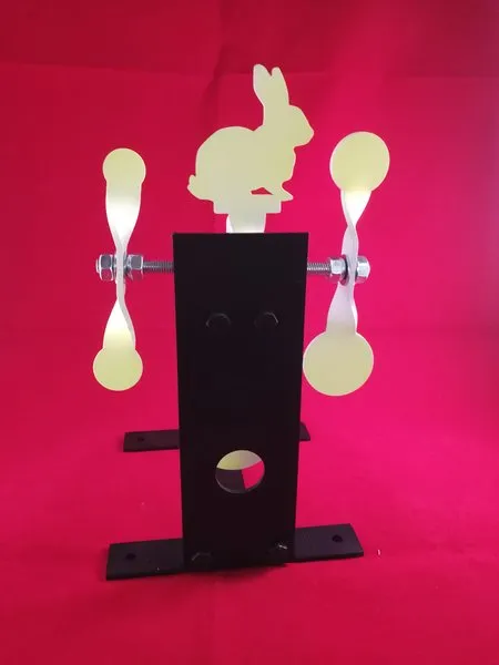 [CR02-Bunny-STD-SS] Bunny Cordless Resetting Airgun Target-Side Spinners-STD-SS