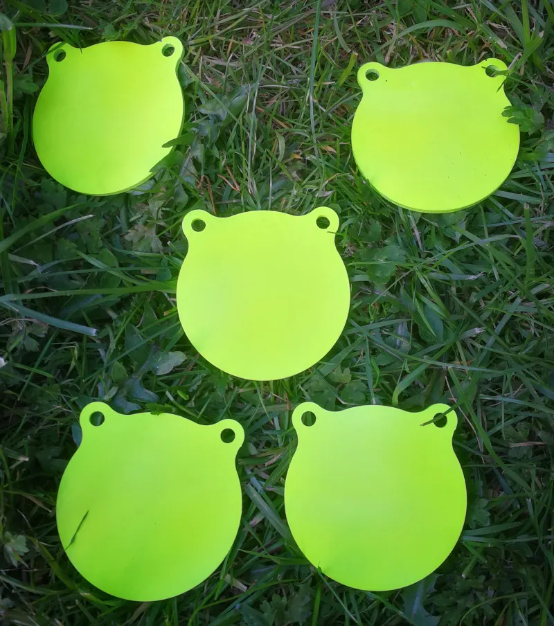 [RG-ROUND-5pac-3inch] Air Rifle 3 Inch Round Gong Airgun Target - Five Pack