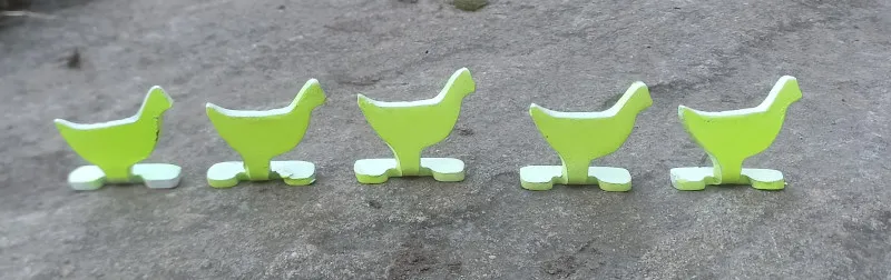[NRAChookFlock] NRA Style Chicken Knockdown Airgun Target 1/10 scale-flock of 5