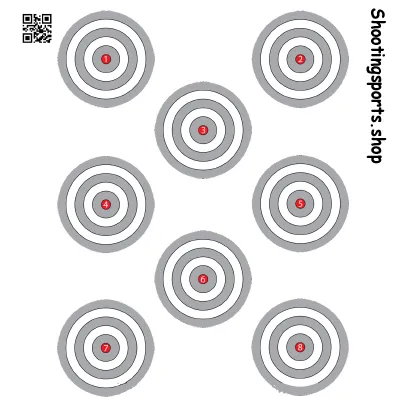[SSSTGT0005C] 8 Spot Targets - Paper 17cm x 17cm