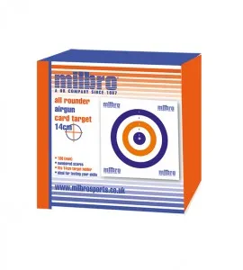 [MILRWBTARG17CM] Milbro All Rounder Airgun Card Target 17cm