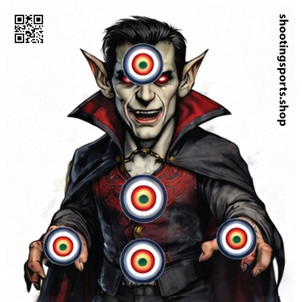 Dracula Monster Target - Paper 14cm x 14cm Packs
