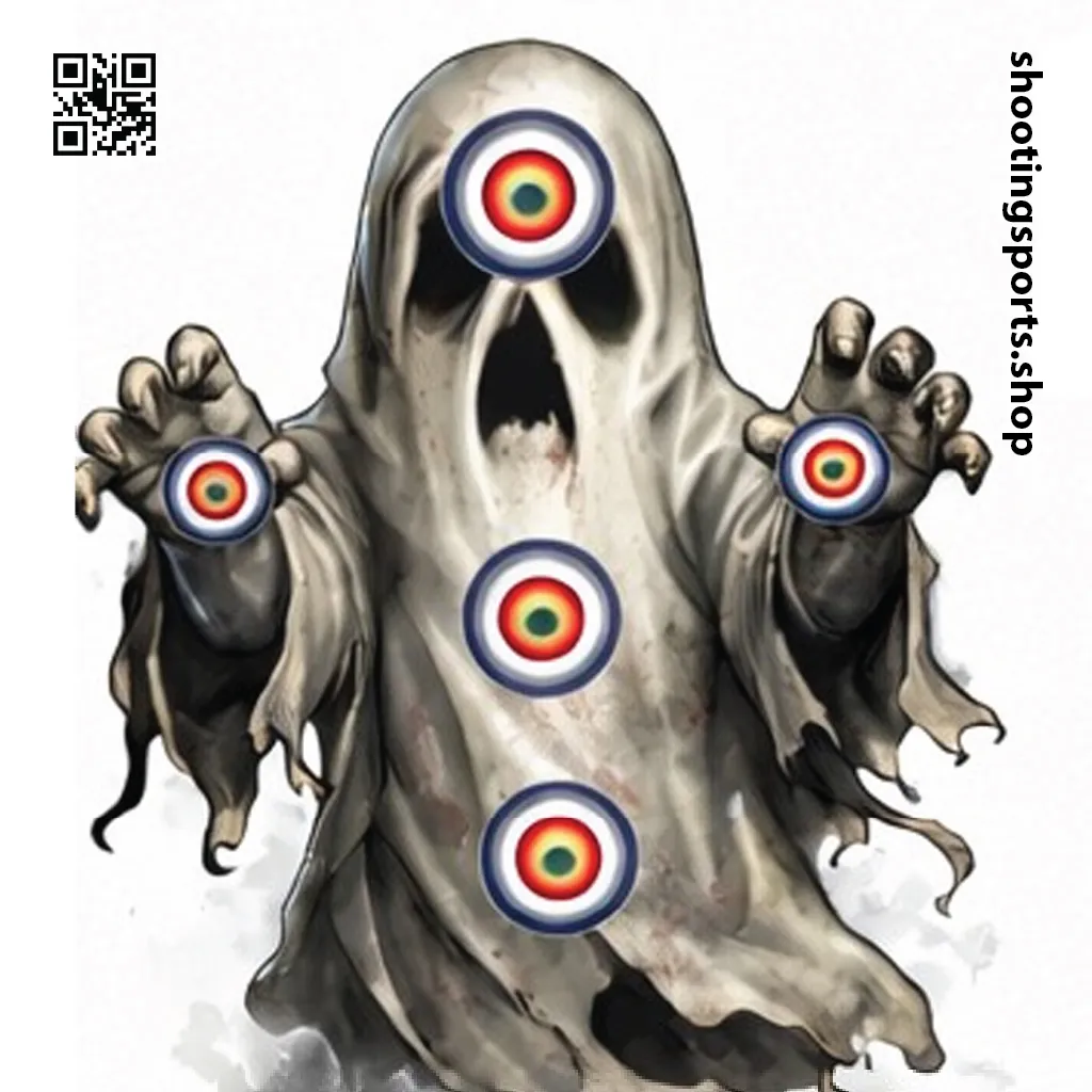 [SSSTGT0013b] Ghost Monster Target - Paper 14cm x 14cm Packs (1)