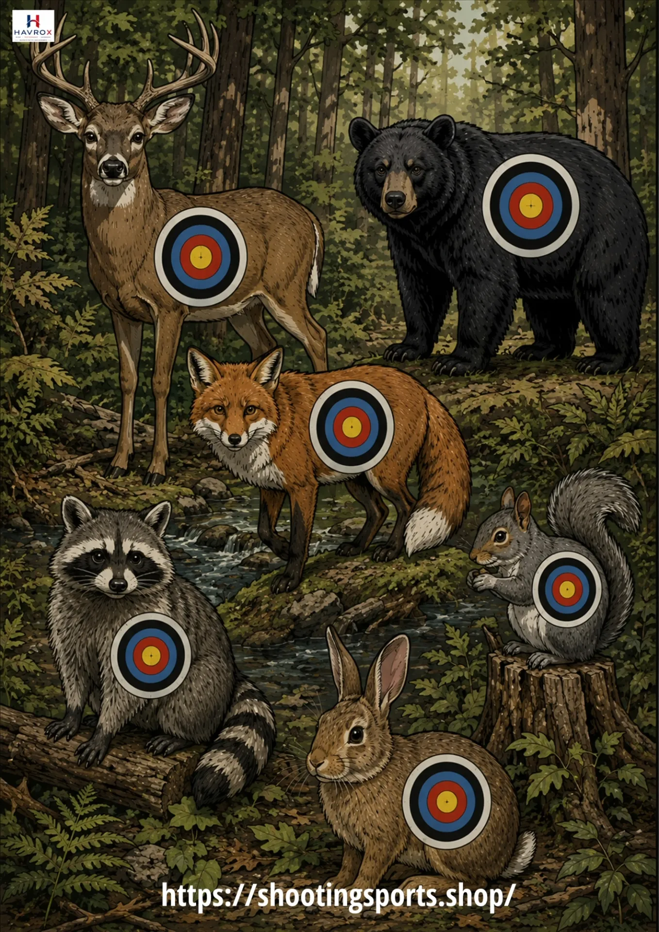[SSSTGT0033] Forest Animals Archery Targets Packs (1)