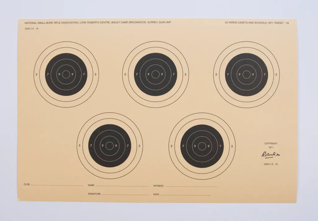 NSRA 25 Yard Cadets & Schools 5 bull Target (2505CS-18) Packs