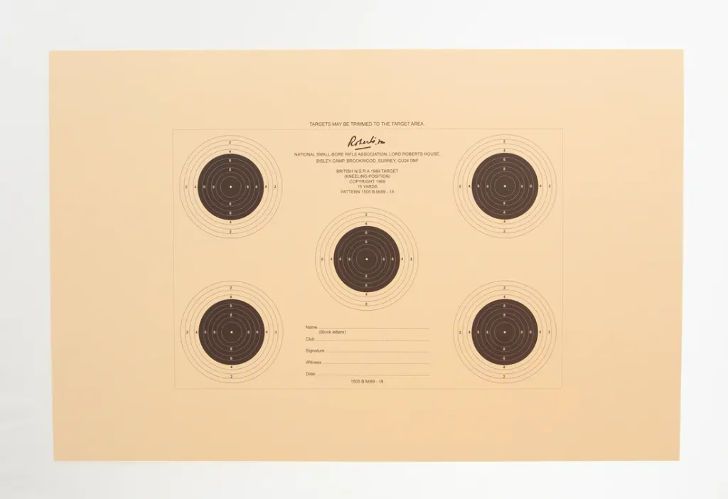NSRA British Match 1989 Series (1505BM/89-18)15 Yards 5 Targets Packs