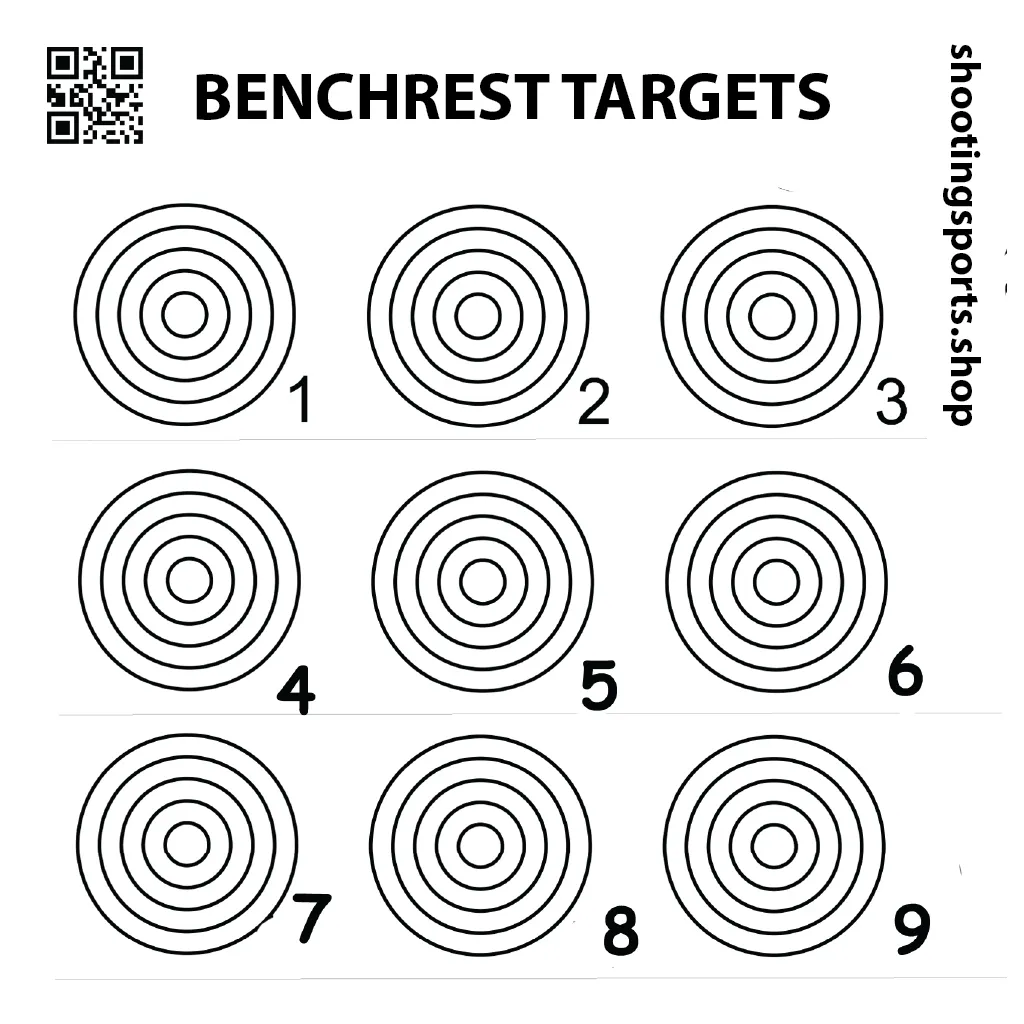 Benchrest Target - Paper 17cm x 17cm Packs