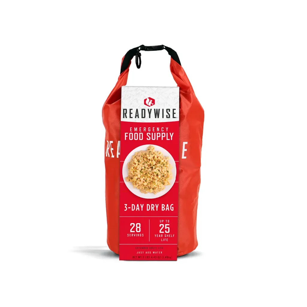 [EU01-9181] ReadyWise, 28 Servings, Breakfast, Lunch & Dinner, Grab & Go Dry-Bag, Freeze Dried,
