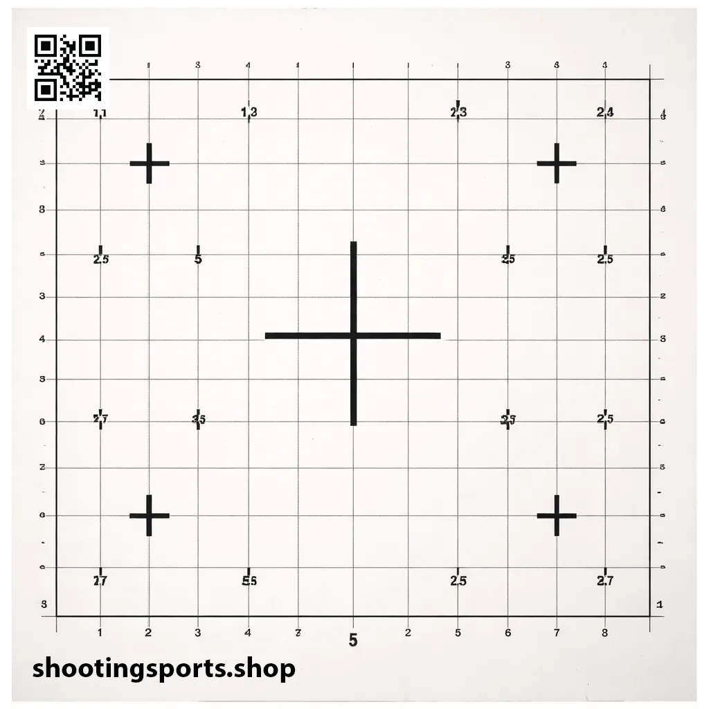 [SSSTGT0025] Sighting in target - Paper 14cm x 14cm Packs (1)