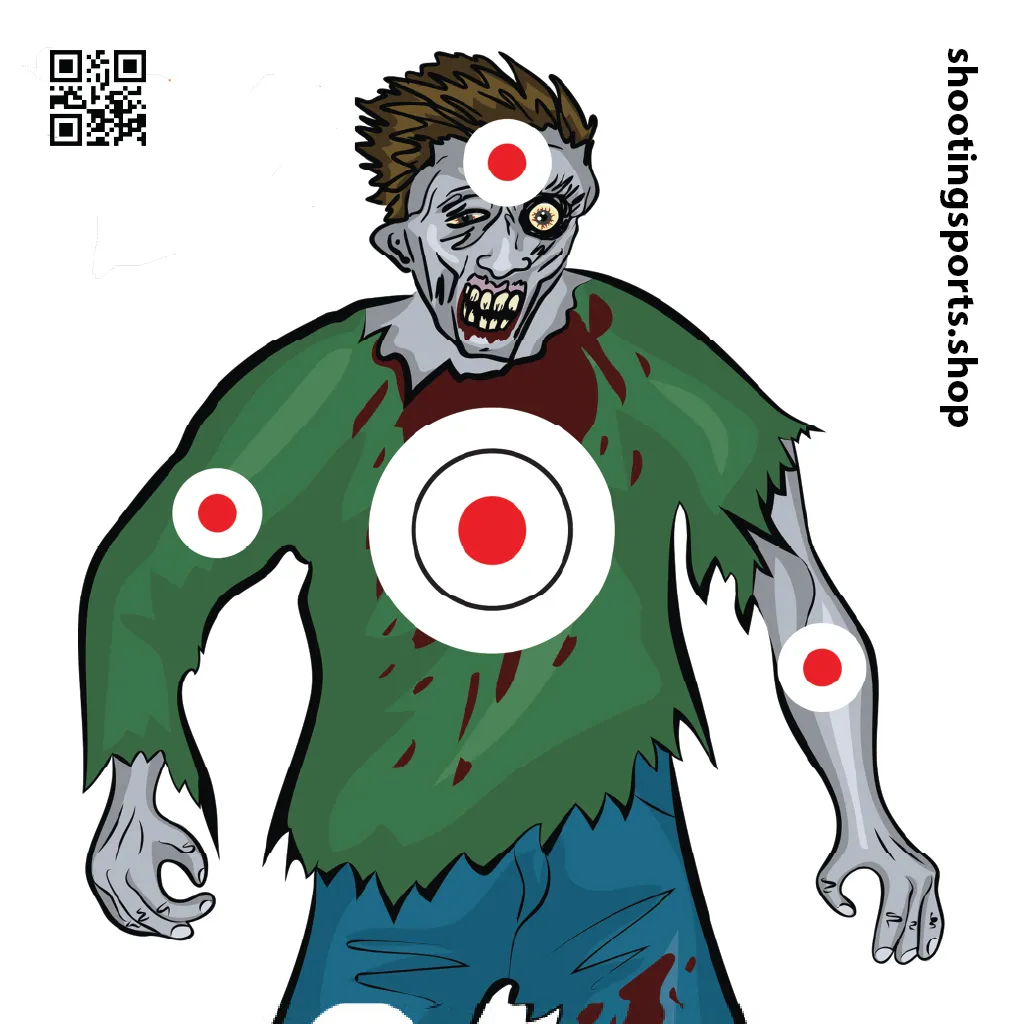 [SSSTGT0022b] Zombie Monster Target - Paper 14cm x 14cm Packs (1)